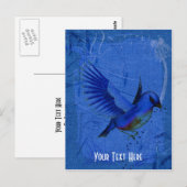 Fantasy Bluebird Natuur Briefkaart (Voorkant / Achterkant)