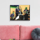 Fantasy Blues Muzikanten Muziek Kunst Canvas Print (Insitu (Woonkamer))