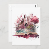 Fantasy Boek Lover Design Briefkaart (Voorkant / Achterkant)