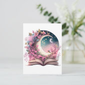 Fantasy Boek Lover Design Briefkaart (Staand voorkant)
