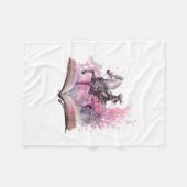 Fantasy Boek Lover Design Fleece Deken (Voorkant (Horizontaal))