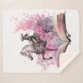 Fantasy Boek Lover Design Sherpa Deken (Voorkant (horizontaal))