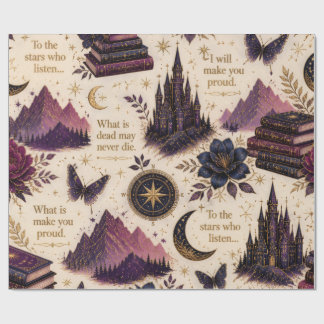 Fantasy Boeken Hemels Inpakpapier Rol