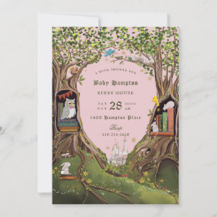 Fantasy boeken voor Baby shower Pink Green Kaart