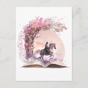 Fantasy Boekenliefhebber Design Briefkaart