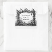 Fantasy-boekenplaatsticker Vierkante Sticker (Tas)