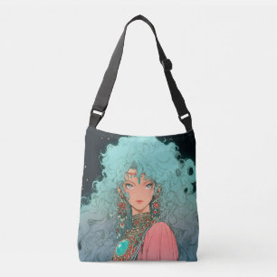 Fantasy Boheemse esthetische anime meisje Crossbody Tas