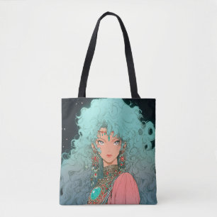 Fantasy Boheemse esthetische anime meisje Draagtas