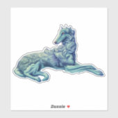 Fantasy Borzoi Die Cut Vinyl Sticker (Vel)