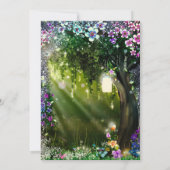 Fantasy Bos Betoverd Bos Bloemen Prom Kaart (Achterkant)