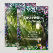 Fantasy Bos Betoverd Bos Bloemen Prom Kaart (Voorkant / Achterkant)