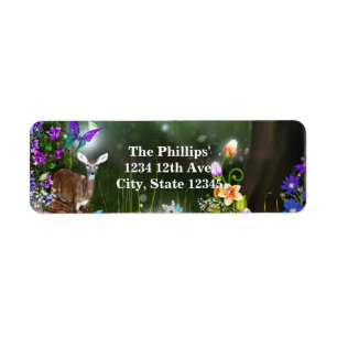 Fantasy bosdieren betoverd feest etiket