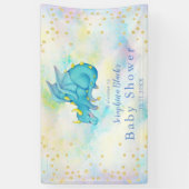 Fantasy Boys Blue Dragon Baby shower Banner (Verticaal)