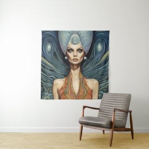 Fantasy Buitenaardse Vrouw Wandkleed