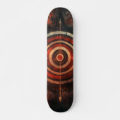 Fantasy Bullseye Symbool Digitale Kunst Skateboard (Voorkant)