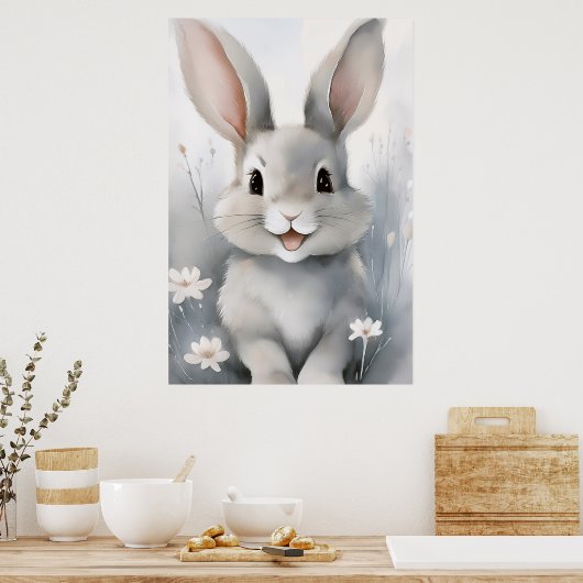 Fantasy Bunny Rabbit Poster (Keuken)