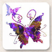 Fantasy Butterflies Bier Onderzetter (Voorkant)