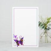 Fantasy Butterflies Briefpapier (Staand voorkant)