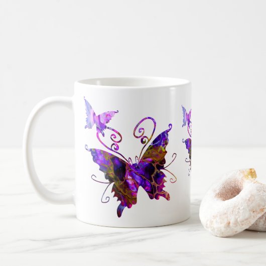 Fantasy Butterflies Koffiemok (Met donut)