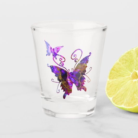 Fantasy Butterflies Shot Glas (Voorkant)