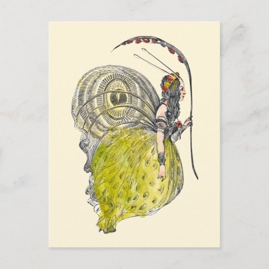  Fantasy Butterfly Fairy met Wings Briefkaart (Voorkant)