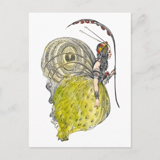  Fantasy Butterfly Fairy met Wings Briefkaart (Voorkant)
