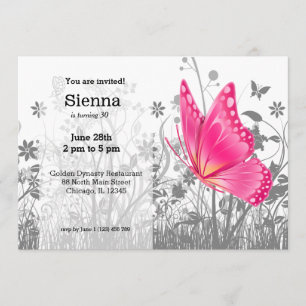 Fantasy Butterfly * kies achtergrondkleur Kaart