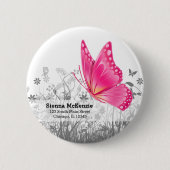 Fantasy Butterfly * kies achtergrondkleur Ronde Button 5,7 Cm (Voorkant)