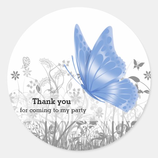 Fantasy Butterfly * kies achtergrondkleur Ronde Sticker (Voorkant)