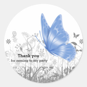 Fantasy Butterfly * kies achtergrondkleur Ronde Sticker