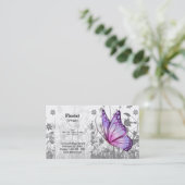 Fantasy Butterfly * kies achtergrondkleur Visitekaartje (Staand voorkant)