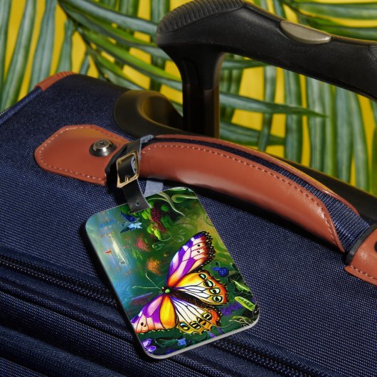 Fantasy Butterfly Reis Bagagelabel (Voorkant Insitu 1)