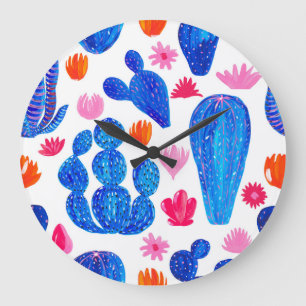 Fantasy Cactussen: decoratief naadloos patroon. Grote Klok