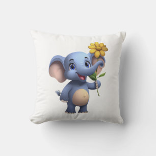Fantasy Cartoon Elephant Sierkussen
