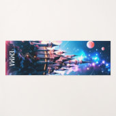 Fantasy Castle aangepaste naam dubbelzijdig Yogamat (Voorkant (horizontaal))