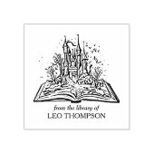  Fantasy Castle Bookplate Rubberstempel (Afrduk)