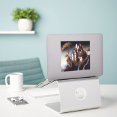 Fantasy Castle Fantasy Art Sticker (Laptop op bureau)