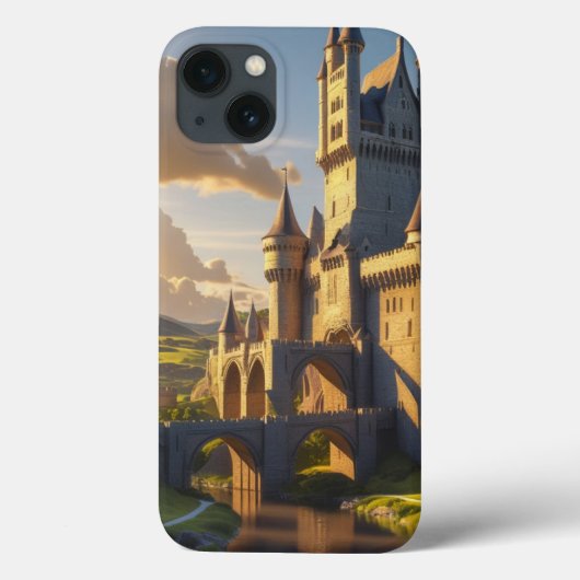Fantasy Castle iPhone Case - Middeleeuwse kunst (Achterkant)