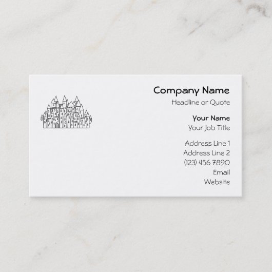 Fantasy Castle Visitekaartje (Voorkant)