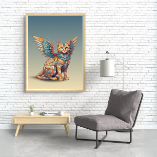 Fantasy Cat L Misty Meow   Gevleugelde kat [34] Poster