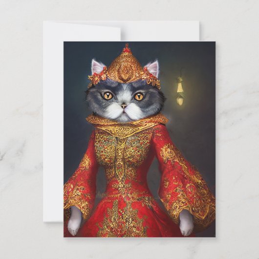 Fantasy Cat Notecard #SA4 Notitiekaartje (Voorkant)
