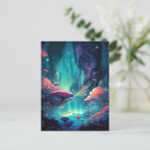 Fantasy Cave Grotto Colorful Surreal Briefkaart (Staand voorkant)