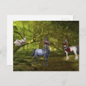 Fantasy Centaur en Dragon Briefkaart (Voorkant / Achterkant)