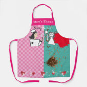 Fantasy chef-kok met rommelkok, gepersonaliseerd k schort (Voorkant)