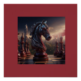Fantasy Chess Scene - Knight Perfect Poster