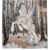 Fantasy Clydesdale Horse Fairy Douchegordijn (Voorkant)