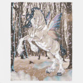 Fantasy Clydesdale Horse Fairy Fleece Deken (Voorkant)