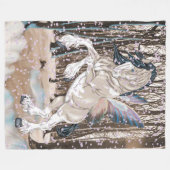 Fantasy Clydesdale Horse Fairy Fleece Deken (Voorkant (Horizontaal))