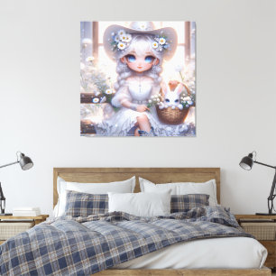 Fantasy cowgirl canvas afdruk