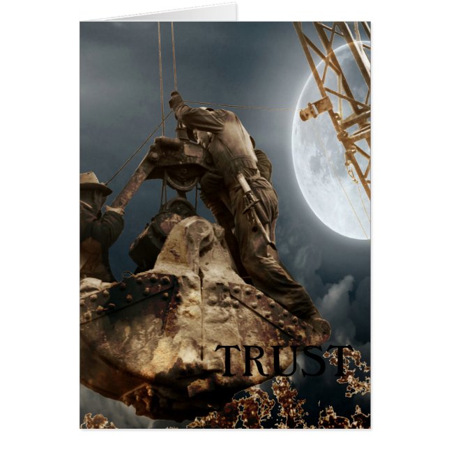 Fantasy Crane Operator Mannen in Bucket Trust Nigh (Voorkant)